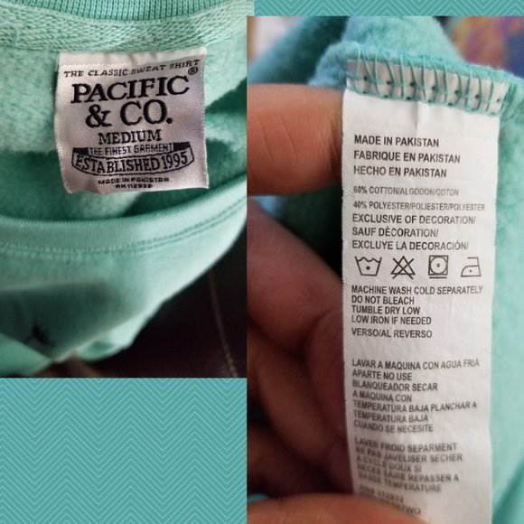 Pacific & Co Mint Green Graphic Print Sweatshirt - Picture 5 of 5